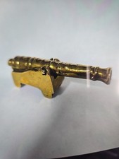 Vintage Small Solid Brass Cannon