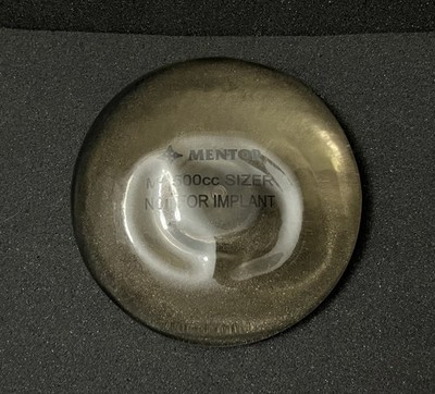 Mentor   M+ 500cc Breast Sizer / Bra Insert   Silicone / Gel   NOT FOR IMPLANT