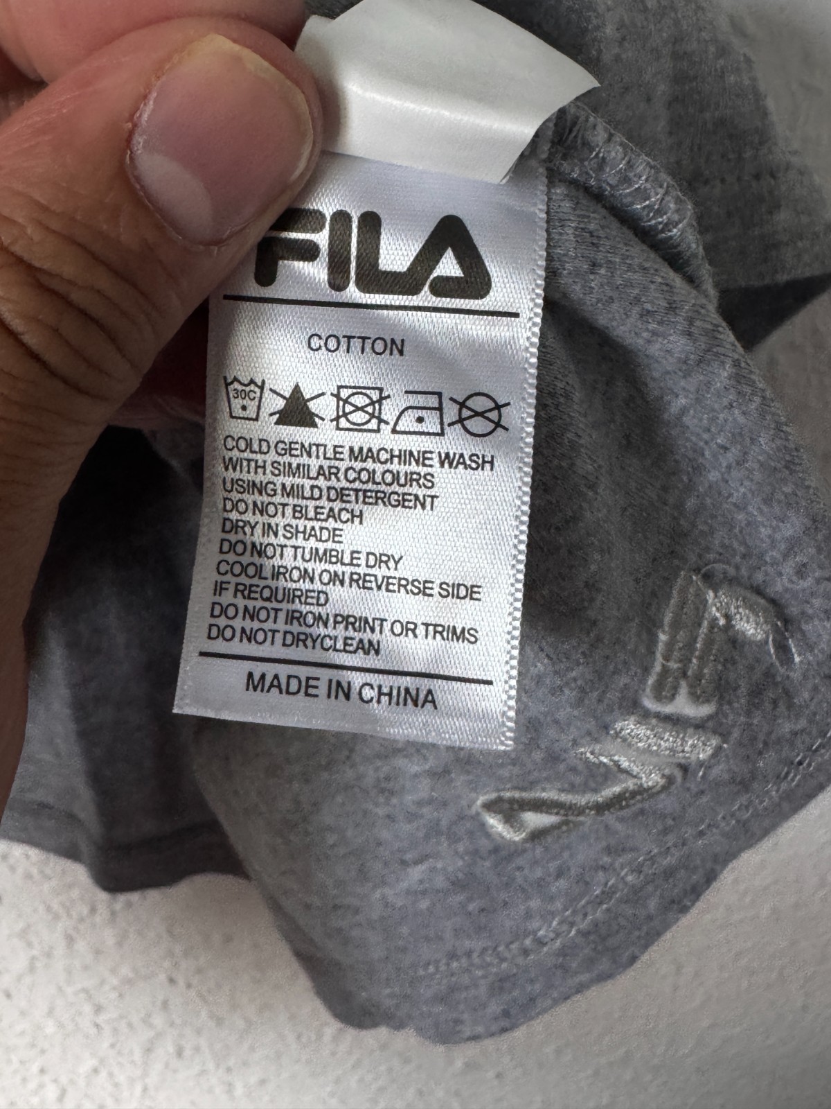 FILA Women's Embroidered Logo T-Shirt - Grey Marle (Size 20) image 6