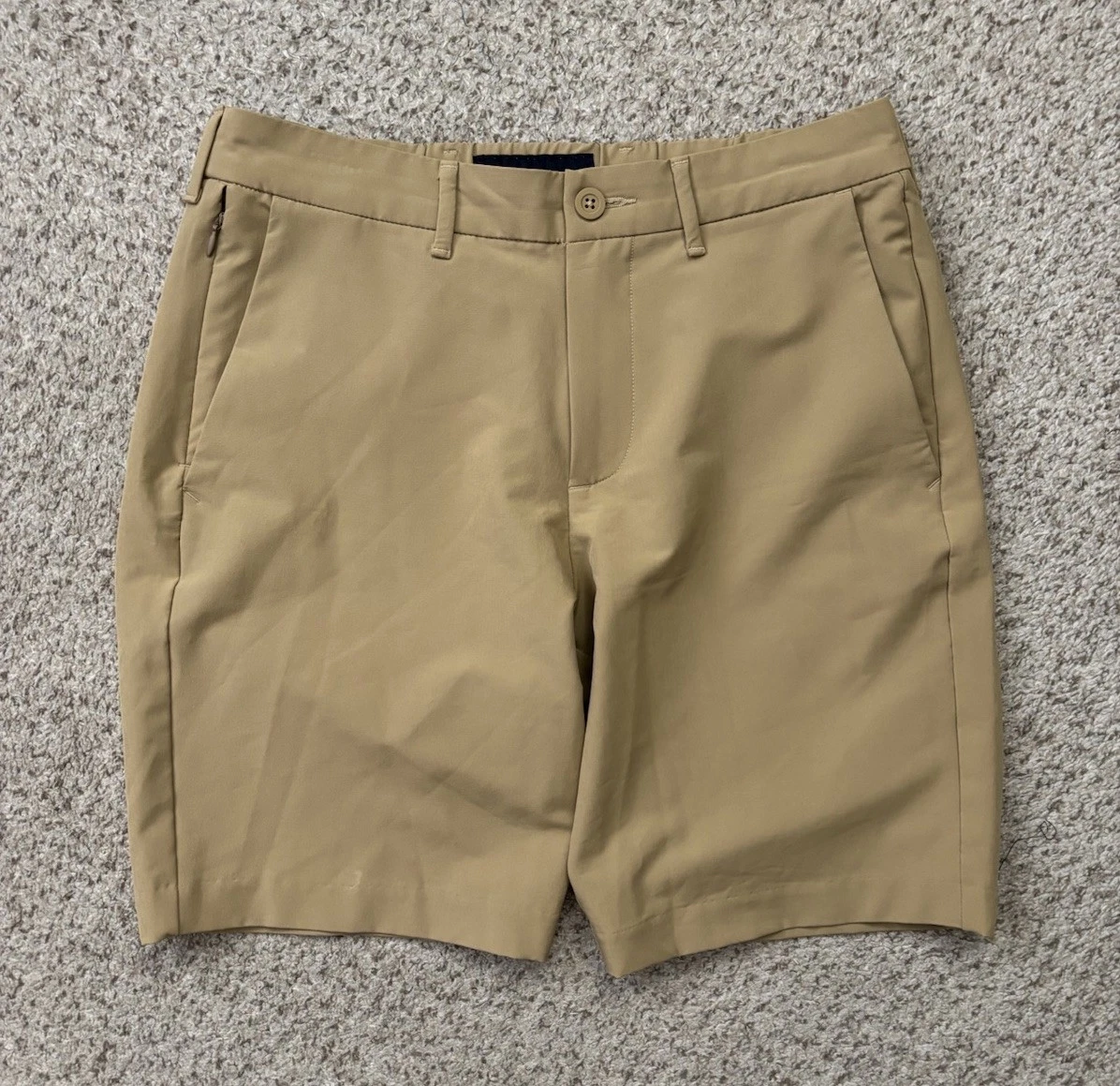 Abercrombie & Fitch Shorts Mens Size Small Beige Tan Performance Tech 9" Shorts