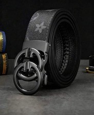 Fashion Men's Automatic Leather Ratchet Belt Strap Jeans Waistband Gift