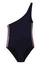 NWT Pilyq PQ 2 Girls Midnight Gold Rainbow 1 SHoulder 1 PC Swimsuit 110779