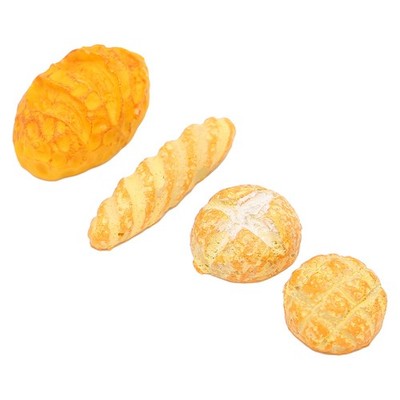 4x 1:12 Dollhouse Bread Miniature Kitchen Bakery Food Bread Model Toy Decora SET