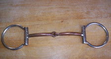 Used Stainless Western Dee Snaffle Bit with Copper 6" Mouth