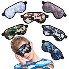 6 Pieces Boys Sleep Mask Soft Sleeping Satin Eye Mask Comfortable Satin