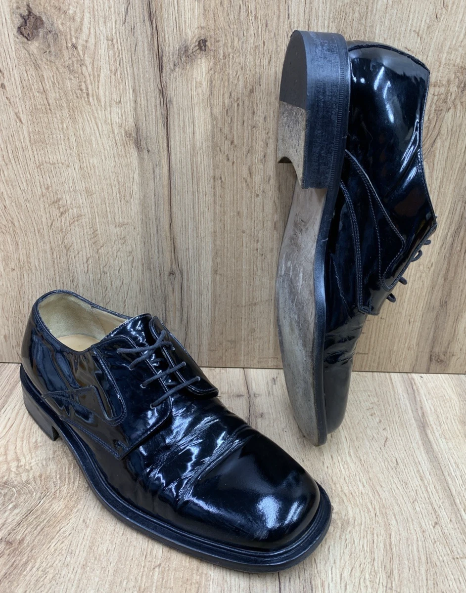 Johnston & Murpy E-Collection Derby Patent Leather Shoes Black Plain Toe 9 M Johnston & Murphy Mens Derby Dress Shoes Black Patent  main image 4