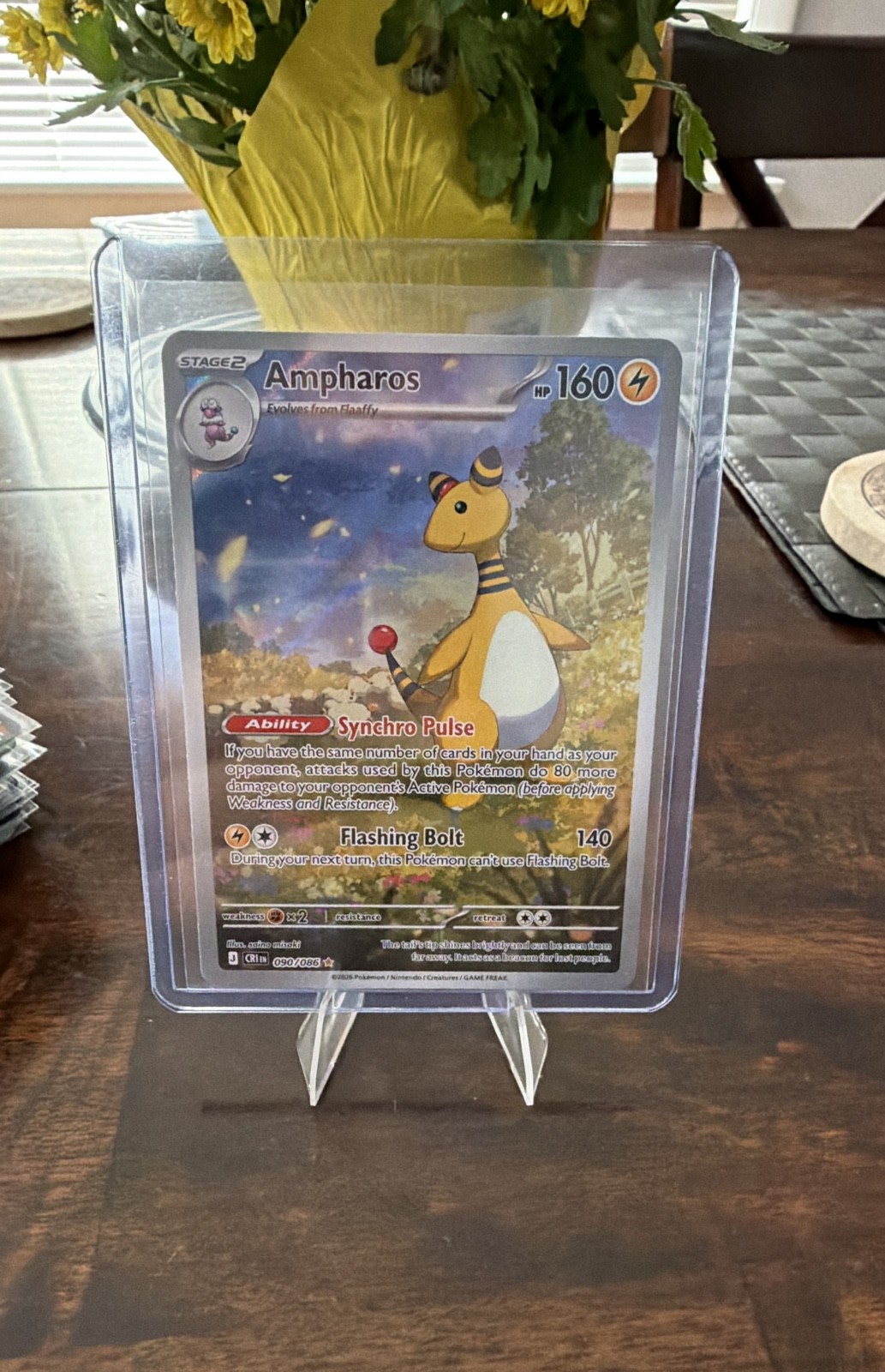 Ampharos 090/086 Me04: Chaos Rising Holo