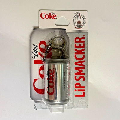 Lip Smacker Coca-Cola Diet Coke Lip Balm Keychain 0.26 oz NEW Sealed