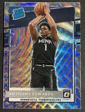 2020-21 Panini Donruss Optic #151 Anthony Edwards Rated Rookie Silver Wave Prizm