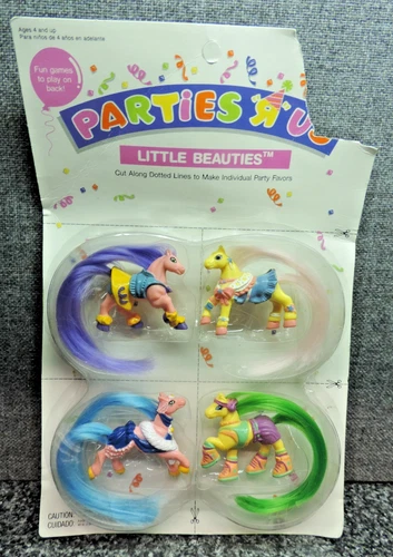 Multi Toys Corp Little Beauties Plastic Toy Pony Molded Clothing Carded 4x '80's