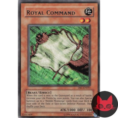 Yugioh Flinker Momonga DB1-DE051 Royal Command Name Misprint LP