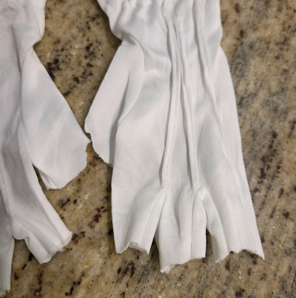 Fingerless White Gloves Art the Clown Costume Jason Freddy Leatherface Pennywise - Image 3 of 4