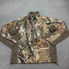 RealTree Jacket Adult Large Brown Workwear Fleece Hunting Outdoors Camo Coat Men