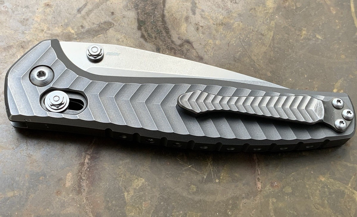 Benchmade Anthem 781 Axis Lock Folding Knife Titanium Stonewashed