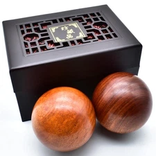 2 Inches Baoding Balls Chinese Health Exercise Stress Balls Rosewood