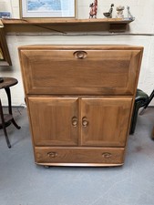 Ercol Blonde Drinks Cabinet Or Bureau