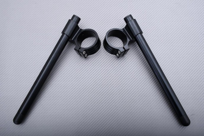 Demi-guidons réhaussés noirs 43mm pour moto Yamaha YZF R6 1999-2004