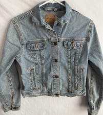 Levis Denim Jacket Girls Youth Size XL Blue Jean Button Down Trucker Coat