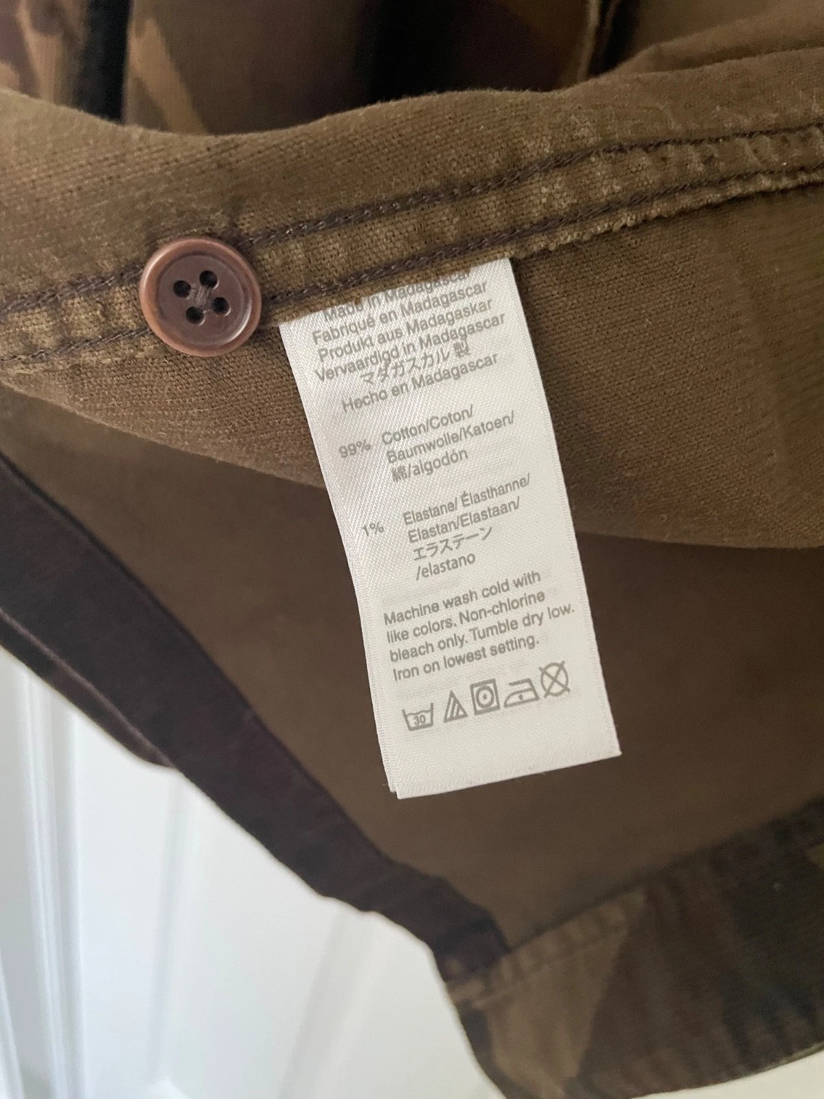 Wallace & Barnes Men's Camo Corduroy Chore Shirt Jacket Medium Camouflage image 3