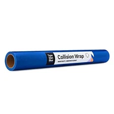 Crash/Collision Wrap, 36 inch x 100 feet, Blue Collision Wrap for Damaged 