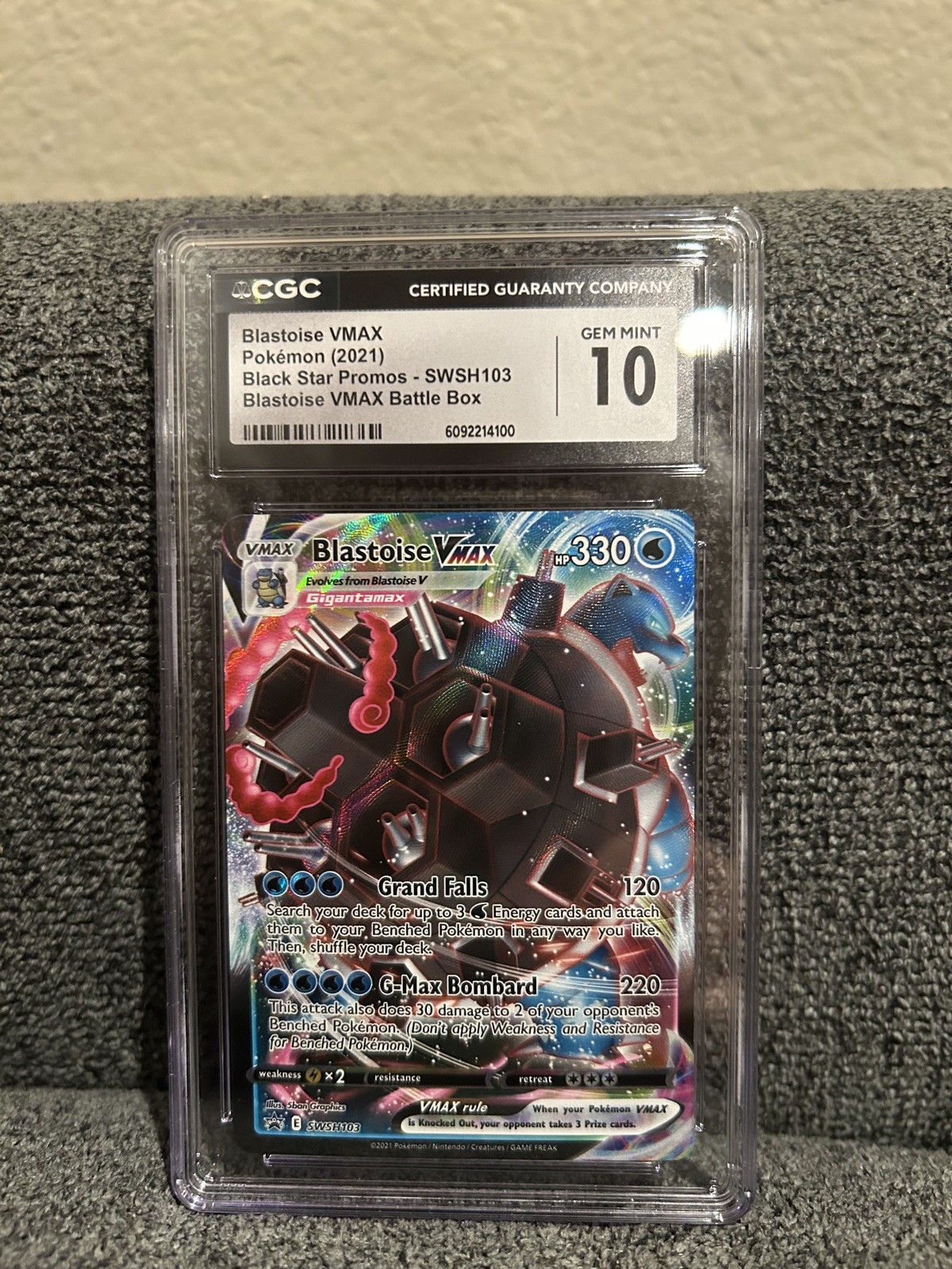 CGC 10 Blastoise VMAX SWSH103 Full Art Black Star Promo Pokémon Card