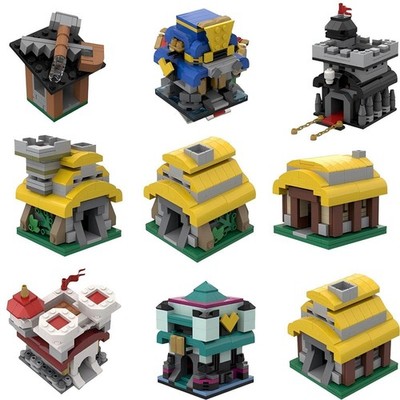MOC Clash of Clans base camp plot modeling streetscape building  toys