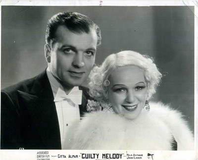 GUILTY MELODY 1936 Gitta Alpar, John Loder 10x8 LOBBY CARD