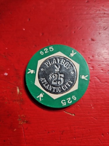PLAYBOY HOTEL CASINO $25 hotel casino gaming poker chip - Atlantic City, N.J.
