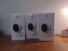 LOT OF 3 GOOGLE NEST CAM 2ND GENERATION INDOOR WIRED FACTORY SEALED NEW