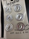 Vtg Carded Sewing Buttons Lot of 6 Le Bouton Majesty Crane Craft Lansing Metal — photo 7