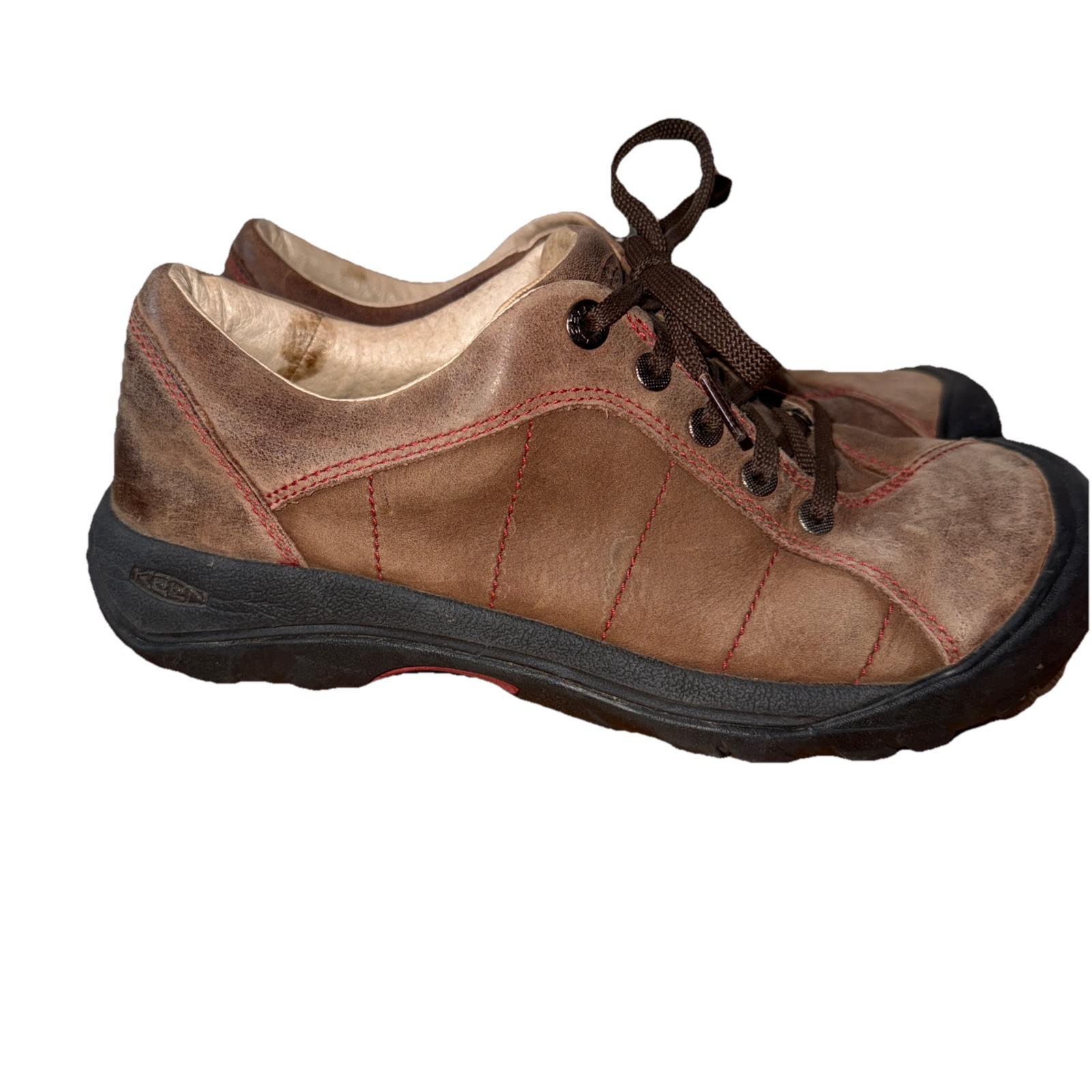 Scarpe stringate Keen in pelle marrone da passeggio escursionismo outdoor taglia 10 da donna
