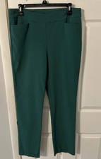 Chico  s Brigitte Pull On Pants Green Size 1 US 8 FULL Length Excellent Condition