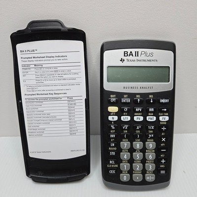 Texas Instruments BA II Plus Financial Calculator Business Analyst Black OS