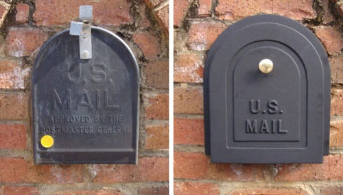 Puerta de buzón de ladrillo de 8" - Puertas de repuesto de aluminio fundido por buzones Better Box Foto 2 de 4