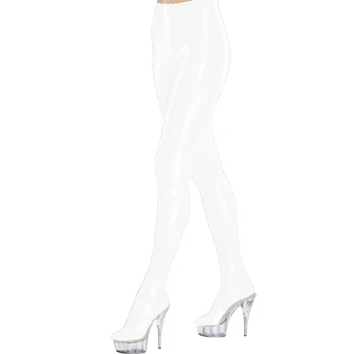 PVC Bright Legs Sexy PU High Waist Slim Fit Pants Women's Tights No shoes - Bild 13 von 45