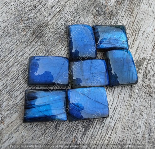 Natural Labradorite Rectangle Shape Gemstone AAA Quality Cabochon 5x7mm-12x16mm - Picture 3 of 10