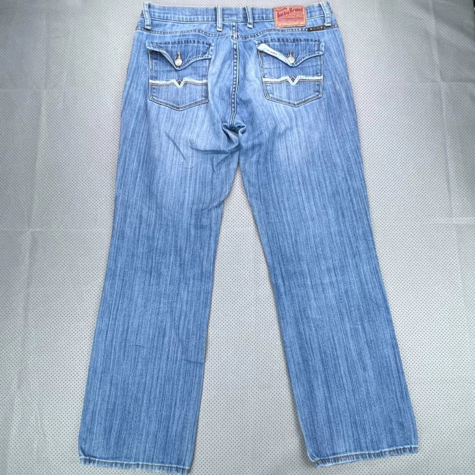 Lucky Brand Petunia Sundown Straight Jeans Womens 31 (Actual 34x32) Blue Denim - Image 4 of 4