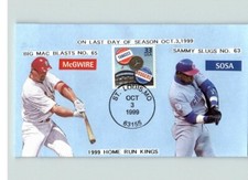 BASEBALL, Yankees vs. Dodgers, pic of McGwire & Sosa, Home Run Kings 1999
