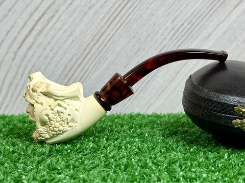 Pipa de espuma de mar SMS sin fumar con estuche. Nuevo de Lote Antiguo, Como Nuevo, Hallazgo Raro De Colección. Imprescindible - Imagen 4 de 14