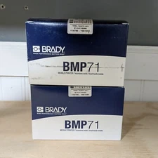 Set of 2 Brady BMP71 M71-25-423 Thermal Transfer Labels White 750/Roll Lot