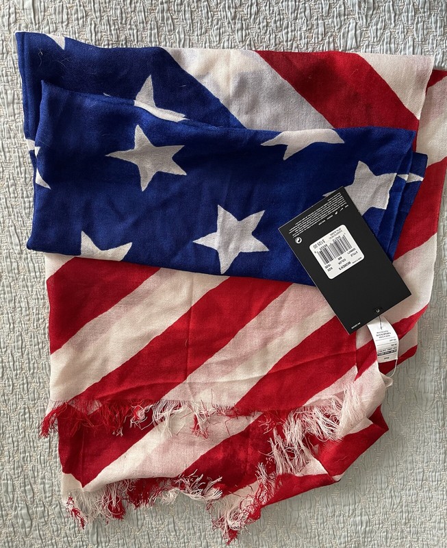 BNWT $125! 2020 TOKYO OLYMPICS USA NIKE AMERICAN FLAG SHEER SCARF SIZE 84”x30”