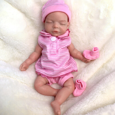 11Inch Mini Sleeping Baby Full Body Solid Silicone Baby Dolls