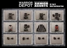 Acid Rain World Body Armor Agurts G2 Set3 Bucks Team Rescue Team - 1/18 3.75"