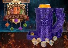 WARLOCK Tankard Dice Tower & Vault _ Pop Beer Can Stein Flagon Mug Insert TTRPG