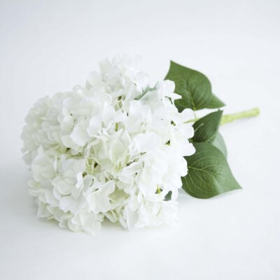 WEISSE MOPHEAD HORTENSIE WEISS 56 CM HOCHZEITSDEKO MITTELSTÜCKE