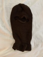 Vintage Knit Snow Ski Mask - Brown