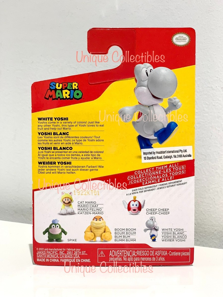 Super Mario Mini-Actionfigur – 6,3 Cm, Beweglich, White Yoshi