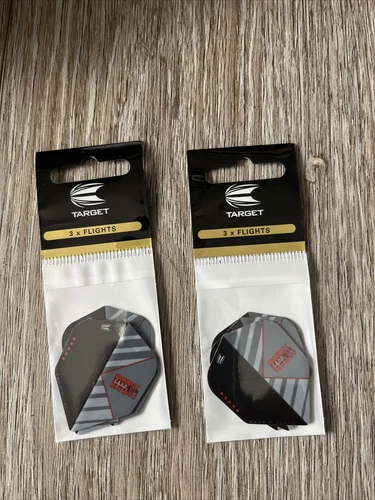 2 X RVB 95 Echo Pro.Ultra No 6 Dart Flights by Target - Black , Grey