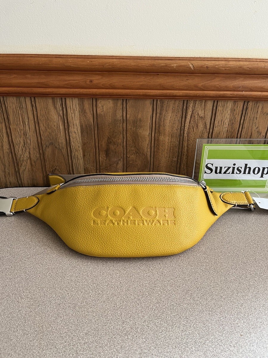 Coach Charter belt bag 7 pebble leather yellow gold C6291 | eBay Coach Charter belt bag 7 pebble leather yellow gold C6291 | eBay