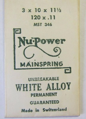 #ad #ad MST 346 Mainspring watch movement part NOS $11.96